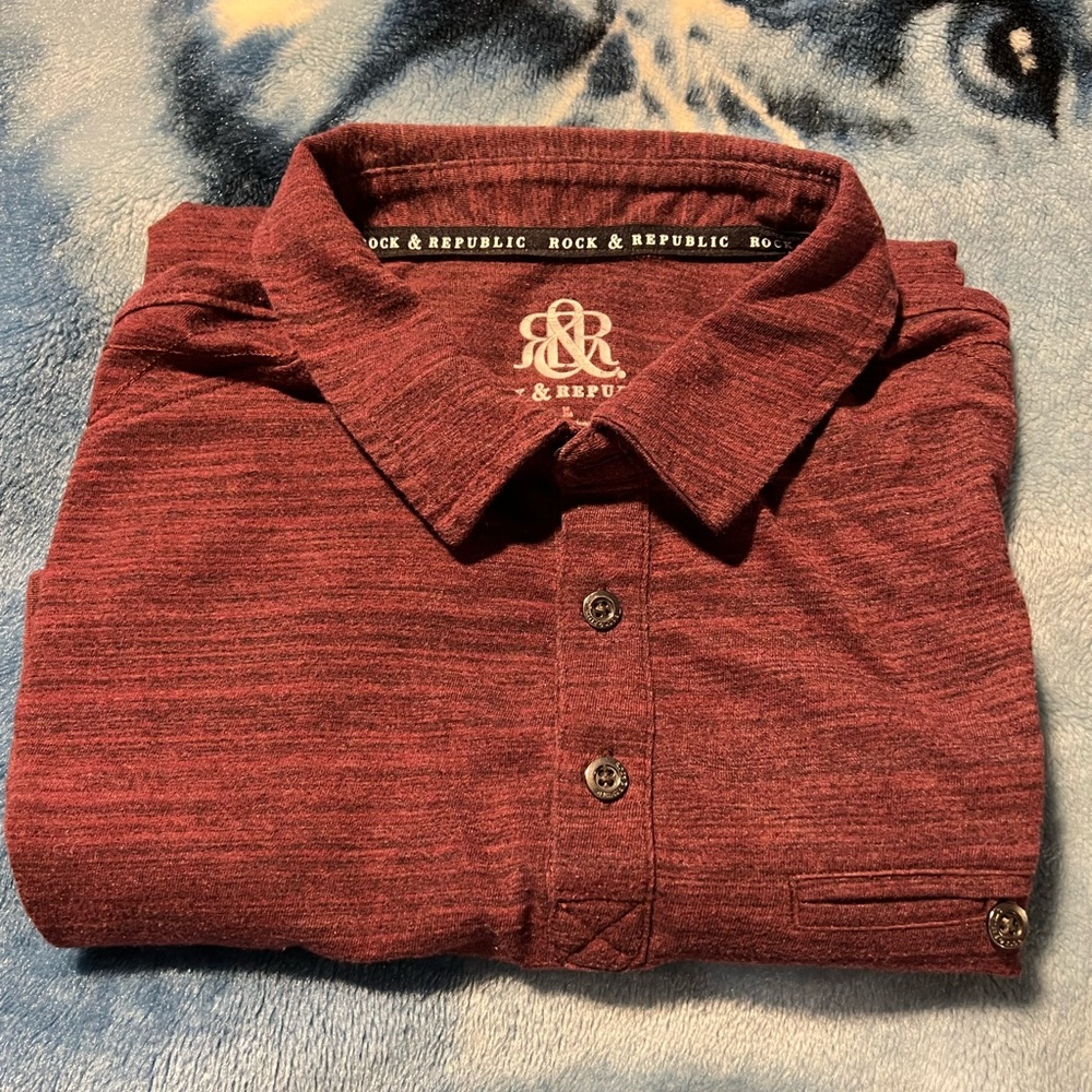 Rock & Republic Maroon Polo.
